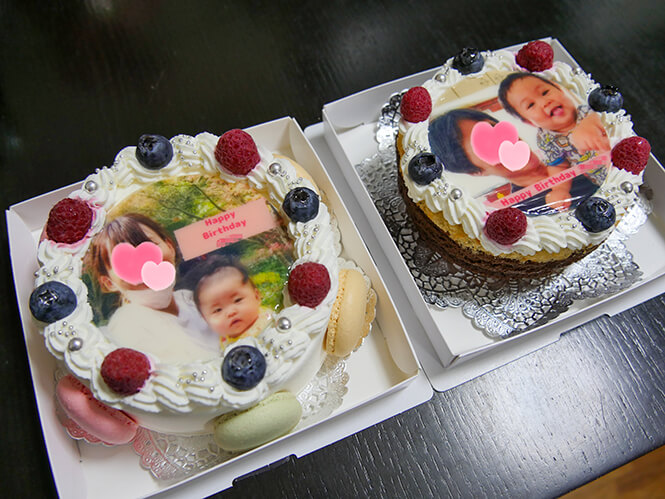 国際ブランド ≪シェリーブランのマカロン 写真ケーキ≫誕生日ケーキ バースデーケーキの新定番 みんなが楽しめる写真ケーキを送ってみませんか？写真ケーキ４ 号サイズ ２〜３名用